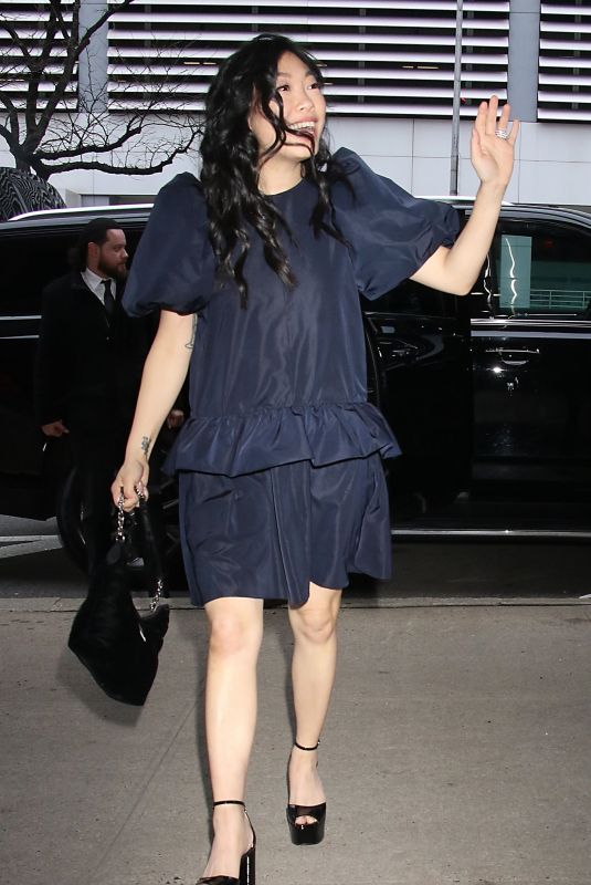 AWKWAFINA Arrives at Drew Barrymore Show in New York 03/07/2024