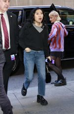 AWKWAFINA Arrives at NBC Studios in New York 03/08/2024