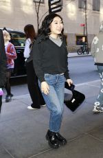 AWKWAFINA Arrives at NBC Studios in New York 03/08/2024
