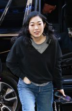 AWKWAFINA Arrives at NBC Studios in New York 03/08/2024