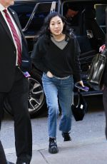 AWKWAFINA Arrives at NBC Studios in New York 03/08/2024