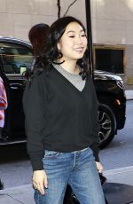 AWKWAFINA Arrives at NBC Studios in New York 03/08/2024
