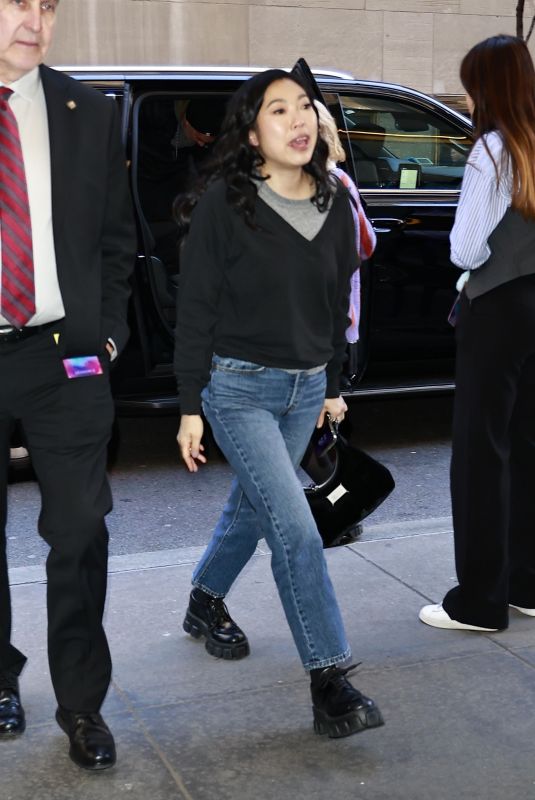 AWKWAFINA Arrives at NBC Studios in New York 03/08/2024