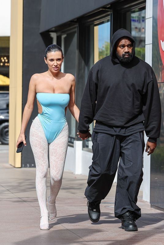 BIANCA CENSORI and Kanye Wst on a Movie Date at The Grove for Dune 2 in Los Angeles 03/24/2024