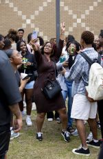 BLAC CHYNA, TAMAR BRAXTON, SAUSY SANTANA, KARLOUS MILLER, SLAUDIA JORDAN and and SWAGGY P Film Graduation Day Scenes for College Hill: Celebrity Edition in New Orleans 02/29/2024