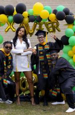 BLAC CHYNA, TAMAR BRAXTON, SAUSY SANTANA, KARLOUS MILLER, SLAUDIA JORDAN and and SWAGGY P Film Graduation Day Scenes for College Hill: Celebrity Edition in New Orleans 02/29/2024