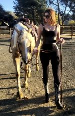 BLANCA BLANCO Out Riding a Horse in Santa Barbara 03/16/2024