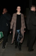 CARA DELEVINGNE Leaves Cabaret at The Kit Kat Club in London 03/12/2024