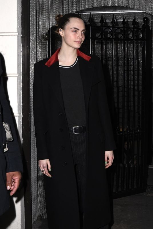 CARA DELEVINGNE Leaves First Performance of Cabaret in London 03/11/2024