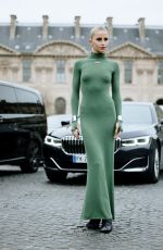 CAROLINE DAUR Arrives at Off-White Fashion Show at Paris Fashion Week 02/29/2024