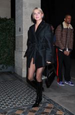 CAROLINE DAUR Leaves Costes Hotel at Paris Fashion Week 03/04/2024