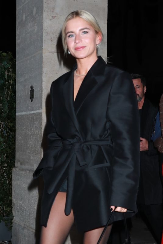CAROLINE DAUR Leaves Costes Hotel at Paris Fashion Week 03/04/2024