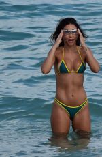CHANTEL JEFFRIES in Bikini at a Beach in Miami 03/29/2024