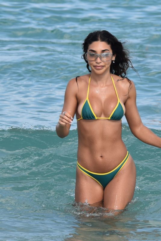 CHANTEL JEFFRIES in Bikini at a Beach in Miami 03/29/2024