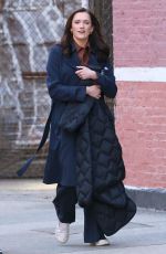 CHARLOTTE RITCHIE on the Set of Netflix Series You in New York 03/25/2024
