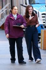 CHARLOTTE RITCHIE on the Set of Netflix Series You in New York 03/25/2024