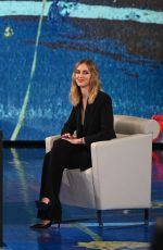 CHIARA FERRAGNI at Che Tempo Che Fa Show in Milan 03/03/2024