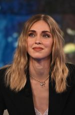 CHIARA FERRAGNI at Che Tempo Che Fa Show in Milan 03/03/2024