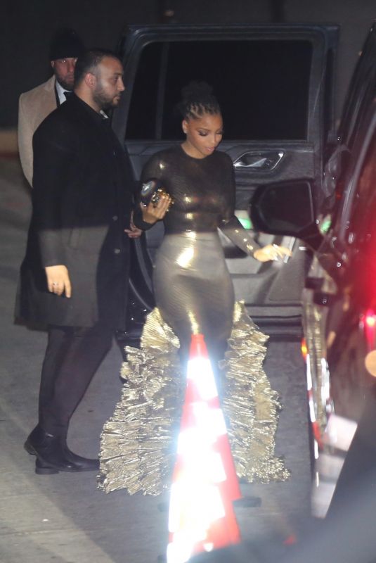 CHLOE BAILEY Arrives at Jay-Z and Beyonce