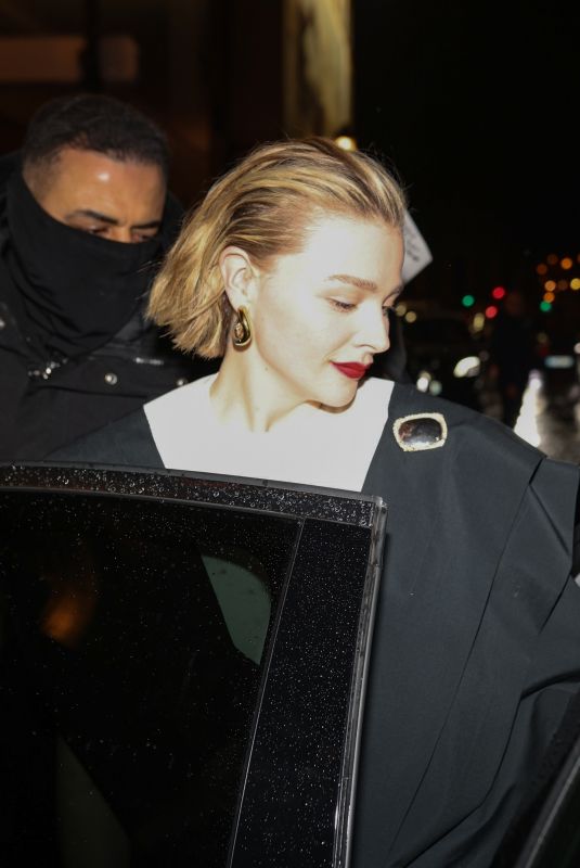 CHLOE MORETZ Leaves Louis Vuitton After-party at Maxim