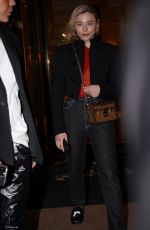 CHLOE MORETZ Out for Dinner in Paris 03/03/2024