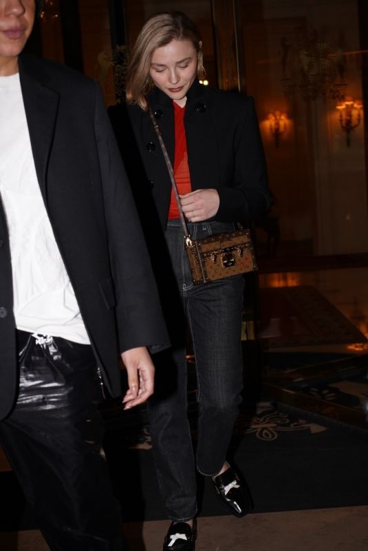 CHLOE MORETZ Out for Dinner in Paris 03/03/2024