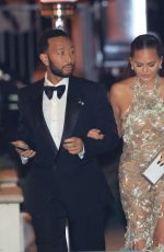 CHRISSY TEIGEN Leaves Vanity Fair Oscar Party in Beverly Hills 03/10/2024