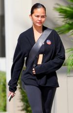 CHRISSY TEIGEN Out and About in Beverly Hills 03/05/2024