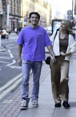 CLAUDIA FOGARTY and Olly Crankshaw Leaves Hawksmore Restaurant in Manchester 03/24/2024