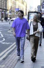 CLAUDIA FOGARTY and Olly Crankshaw Leaves Hawksmore Restaurant in Manchester 03/24/2024