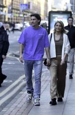 CLAUDIA FOGARTY and Olly Crankshaw Leaves Hawksmore Restaurant in Manchester 03/24/2024