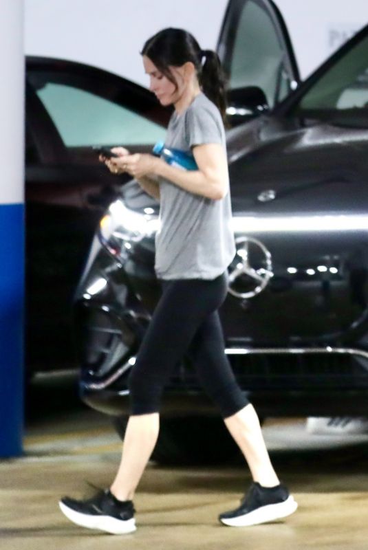 COURTENEY COX Arrives at a Gym in Beverly Hills 03/19/2024