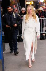 DAKOTA FANNING Arrives at Good Morning America in New York 03/26/2024