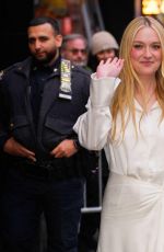 DAKOTA FANNING Arrives at Good Morning America in New York 03/26/2024