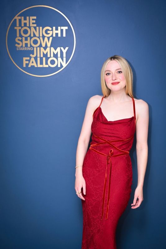 DAKOTA FANNING at Tonight Show Starring Jimmy Fallon in New York 03/25/2024