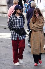 DAKOTA JOHNSON and Alessandro Michele Out in Rome 03/24/2024