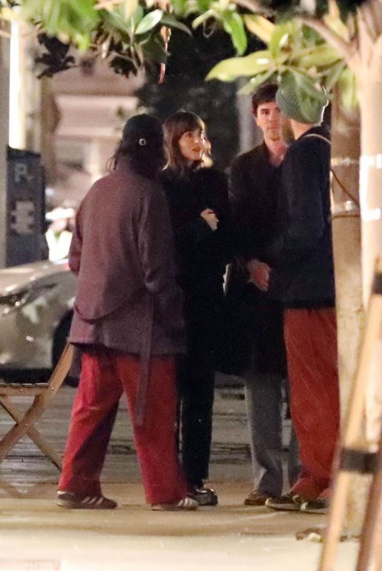 DAKOTA JOHNSON Out for Dinner with Friends at Rocco Restaurant in Rome 03/20/2024
