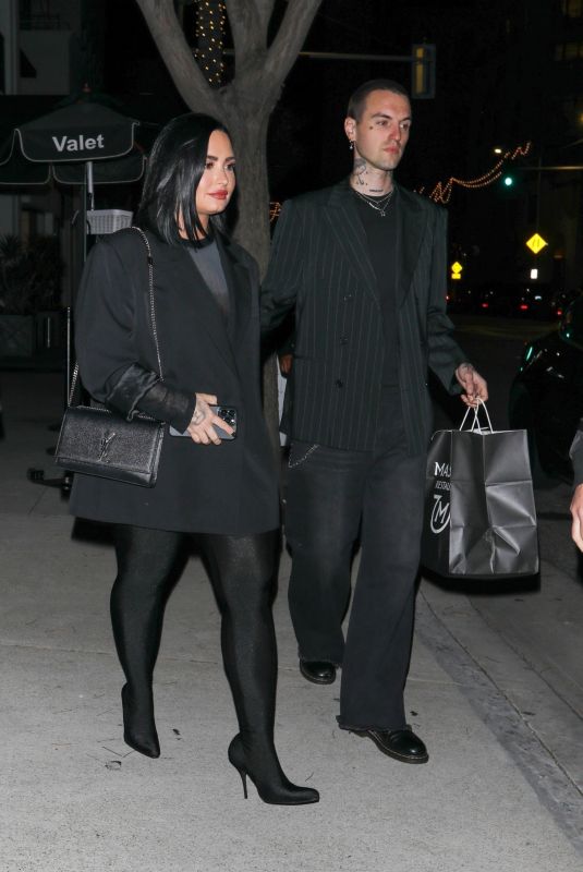 DEMI LOVATO on a Dinner Date at Mastro’s in Los Angeles 03/28/2024