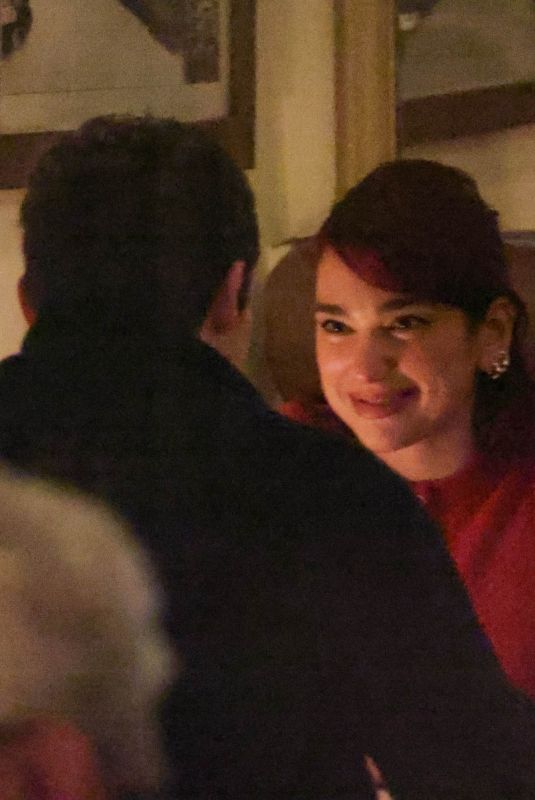 DUA LIPA and Callum Turner on a Dinner Date in Paris 03/24/2024