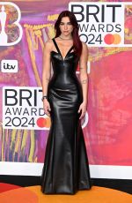 DUA LIPA at Brit Awards 2024 at O2 Arena in London 03/02/2024
