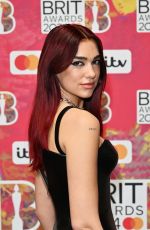 DUA LIPA at Brit Awards 2024 at O2 Arena in London 03/02/2024