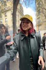 DUA LIPA Signed Autographs for Fans Out in Paris 03/24/2024