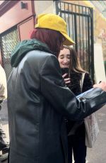 DUA LIPA Signed Autographs for Fans Out in Paris 03/24/2024