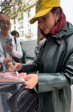 DUA LIPA Signed Autographs for Fans Out in Paris 03/24/2024