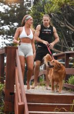 EDEN HARPER Out with Her Boyfiend and Their Dog on Gold Coast Beach 03/23/2024