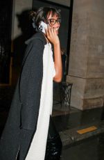 ELLA BALINSKA Leaves Costes Hotel at Paris Fashion Week 03/02/2024