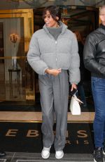 ELLA BALINSKA Leaves Her Hotel at Paris Fashion Week 03/03/2024