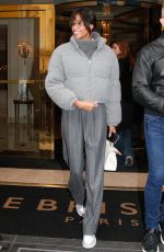 ELLA BALINSKA Leaves Her Hotel at Paris Fashion Week 03/03/2024