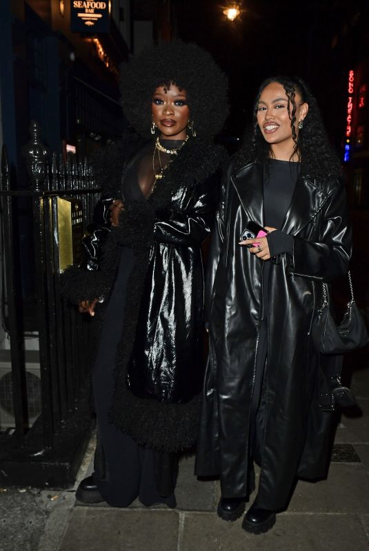 ELLA THOMAS Night Out with Friend at Soho House in London 03/21/2024