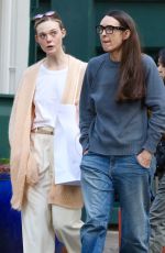 ELLE FANNING Out Shopping with Her Mom in New York 03/18/2024